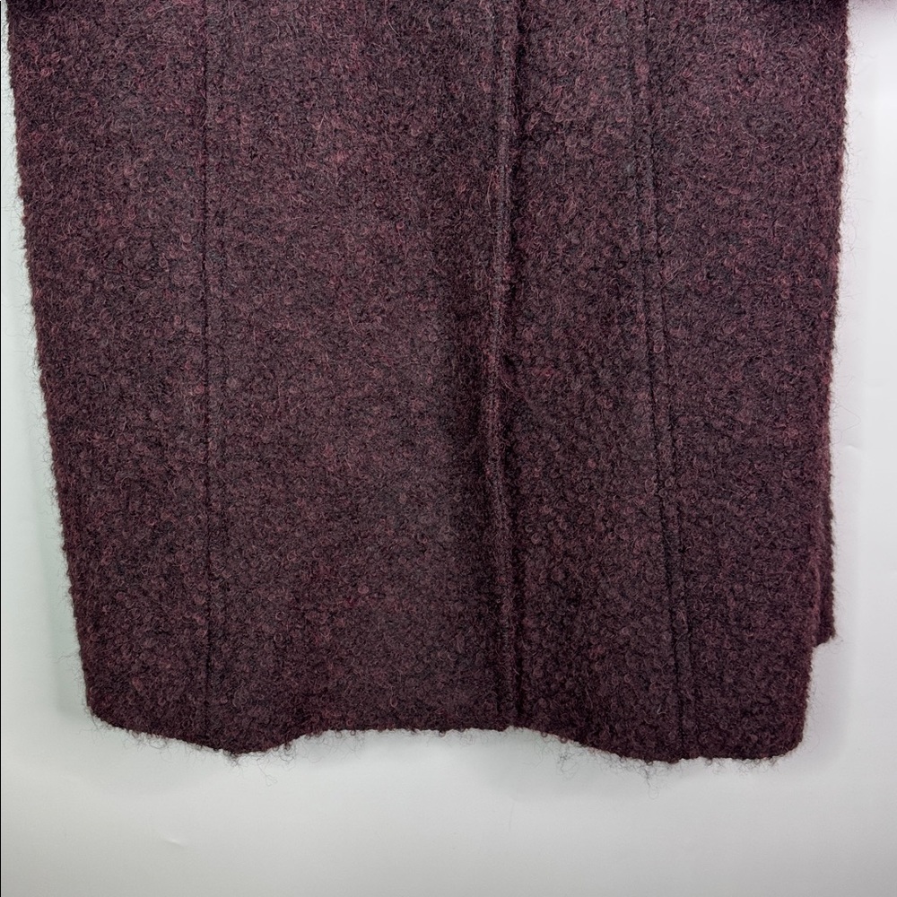 Hilary Radley Alpaca Wool Purple Long Button Peacoat Size 6 - Picture 4 of 11